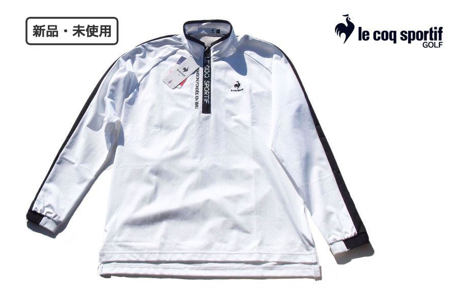 新品｜未使用｜ルコックスポルティフゴルフ｜LE COQ SPORTIF GOLF｜ハーフジップハイネックシャツ｜アクアゲート｜メンズゴルフウェア｜M
