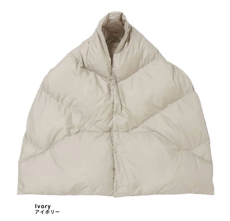 ナンガ NANGA ダウン マフラー ストール ダウンポンチョマフラー レディース メンズ 秋冬 大判 ブランケット ひざ掛け 防寒 軽い アウトドア 通勤 通学 黒 ブラック モカ カーキ ベージュ DOWN PONCHO MUFFLER