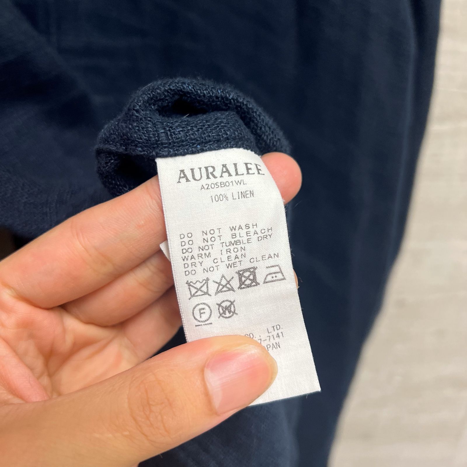 AURALEE オーラリー A20SB01WL LINEN DOUBLE FACE BLOUSON リネンダブルフェイスブルゾン size5 -  メルカリ