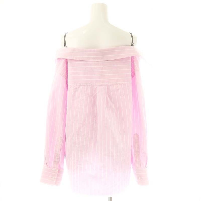 アレキサンダーワンピンクオフショルダーさシャツ ALEXANDERWANG.Tピンク オフショルダー シャツ