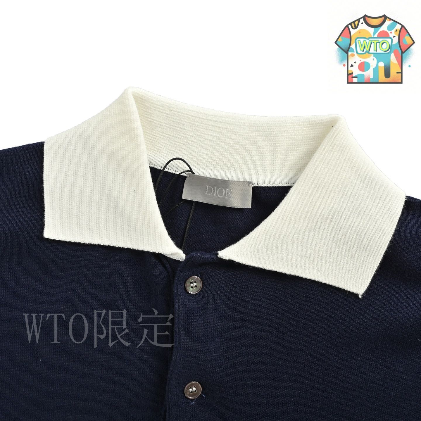 今日WTO】Dior ディオール 25SS スズラン刺繍ニットポロシャツ