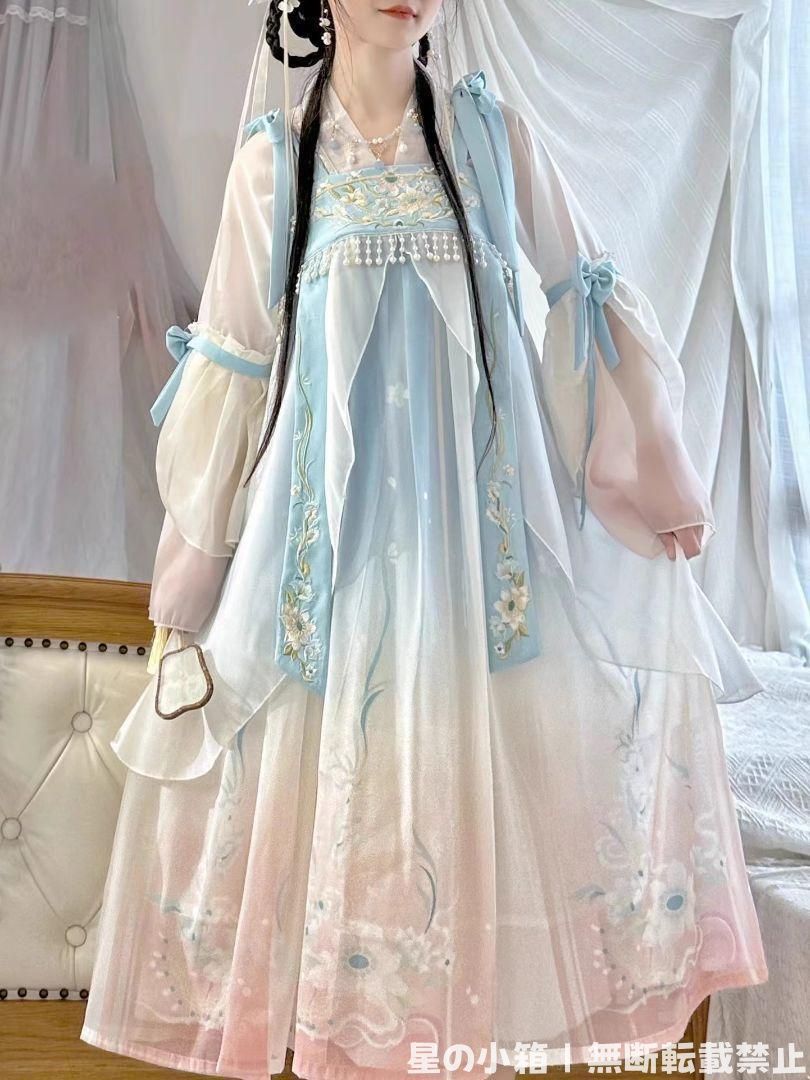 ♥ 豪華刺繍 漢服 かんふく 古風衣装 レトロ風 中華ロリータ コスプレ ワンピース 唐装 仙女服 中華風 美しい刺繍 撮影会 舞台演出 推し活 ハロウィン 仮装 HF-24