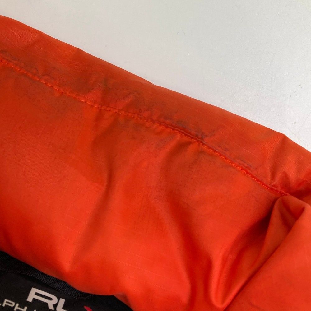 品質保証！ サイズ M RLX ラルフローレン フード付 ダウンジップベスト オレンジ系 240101496769 ゴルフウェア メンズ ストスト お得な