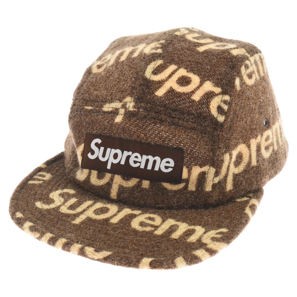 SUPREME (シュプリーム) 18AW Harris Tweed Camp Cap ハリスツイードキャンプキャップ 4パネル ブラウン