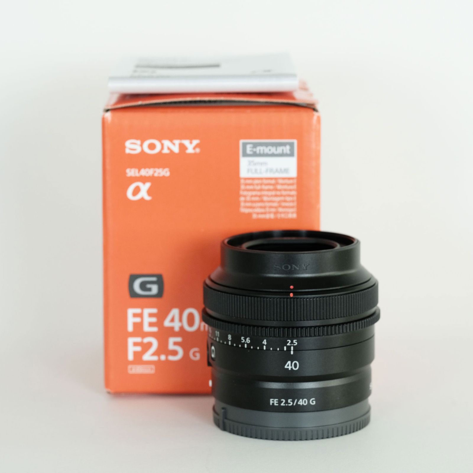 美品 ソニー FE 40mm F2.5 G（SEL40F25G）Eマウント