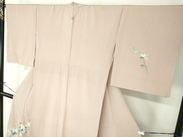 平和屋着物○本加賀友禅作家 南克治 訪問着 枝花文 暈し染め 正絹 逸品  