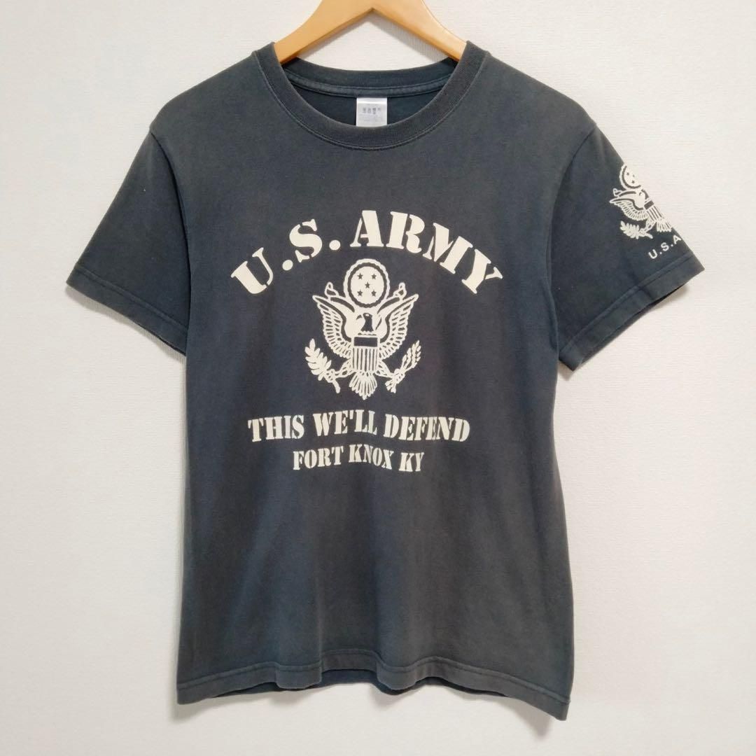 90s U.S.ARMY 半袖tシャツ デカロゴ ロゴプリント アースカラー