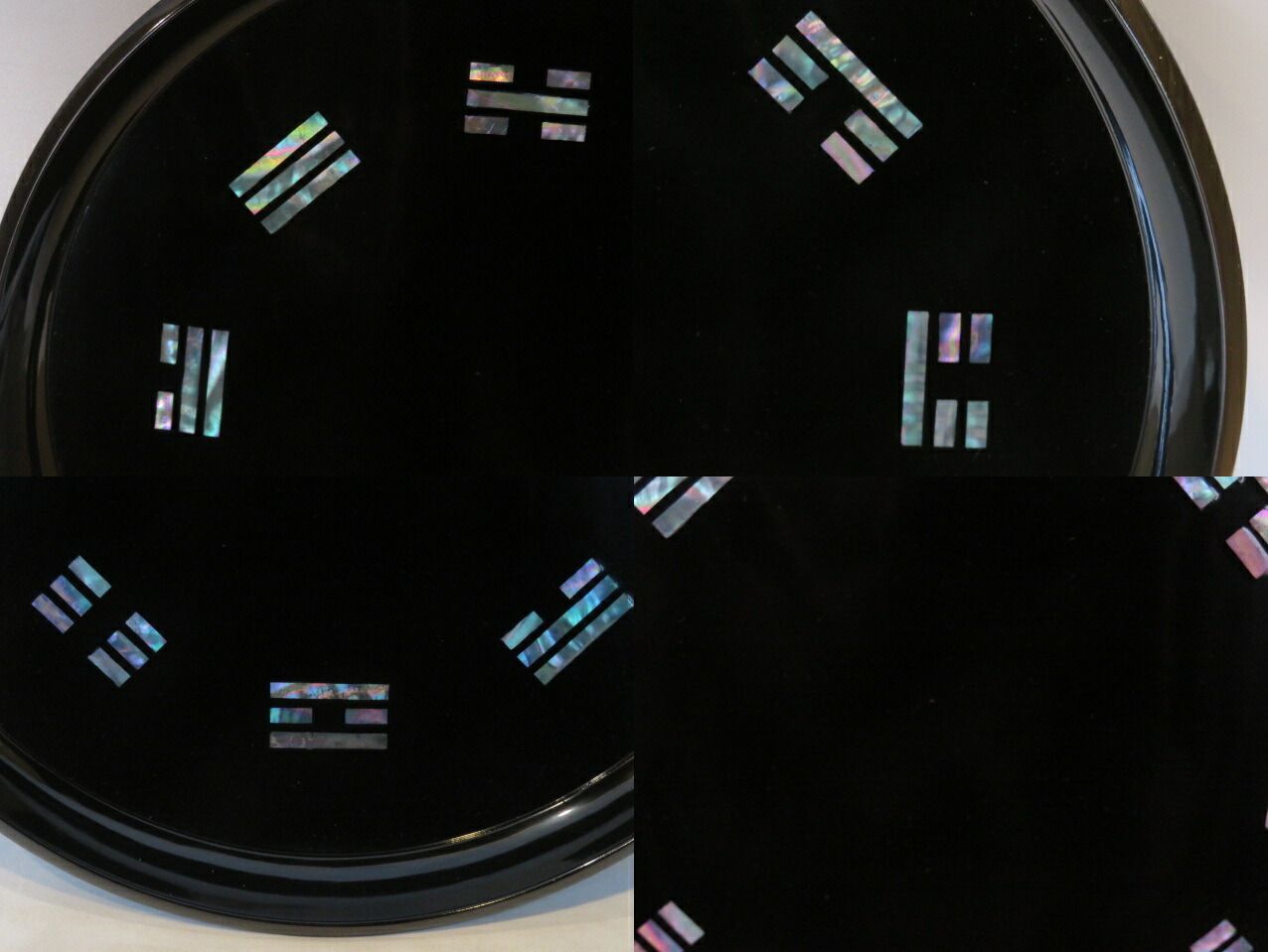 茶道具 点前盆木製 輪島塗 貝入 八卦盆 はっけぼん 裏千 三月◇特売品