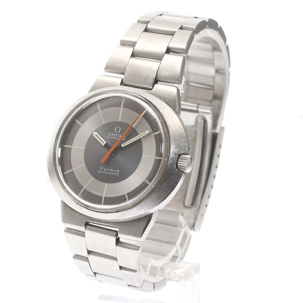 OH済 オメガ ジュネーブ シルバーサンレイ 手巻き 純正ブレス