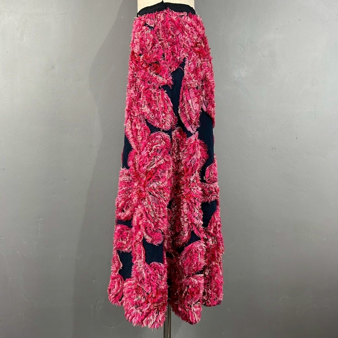 日本製 ELENDEEK エレンディーク フラワー ジャガード フリンジ  