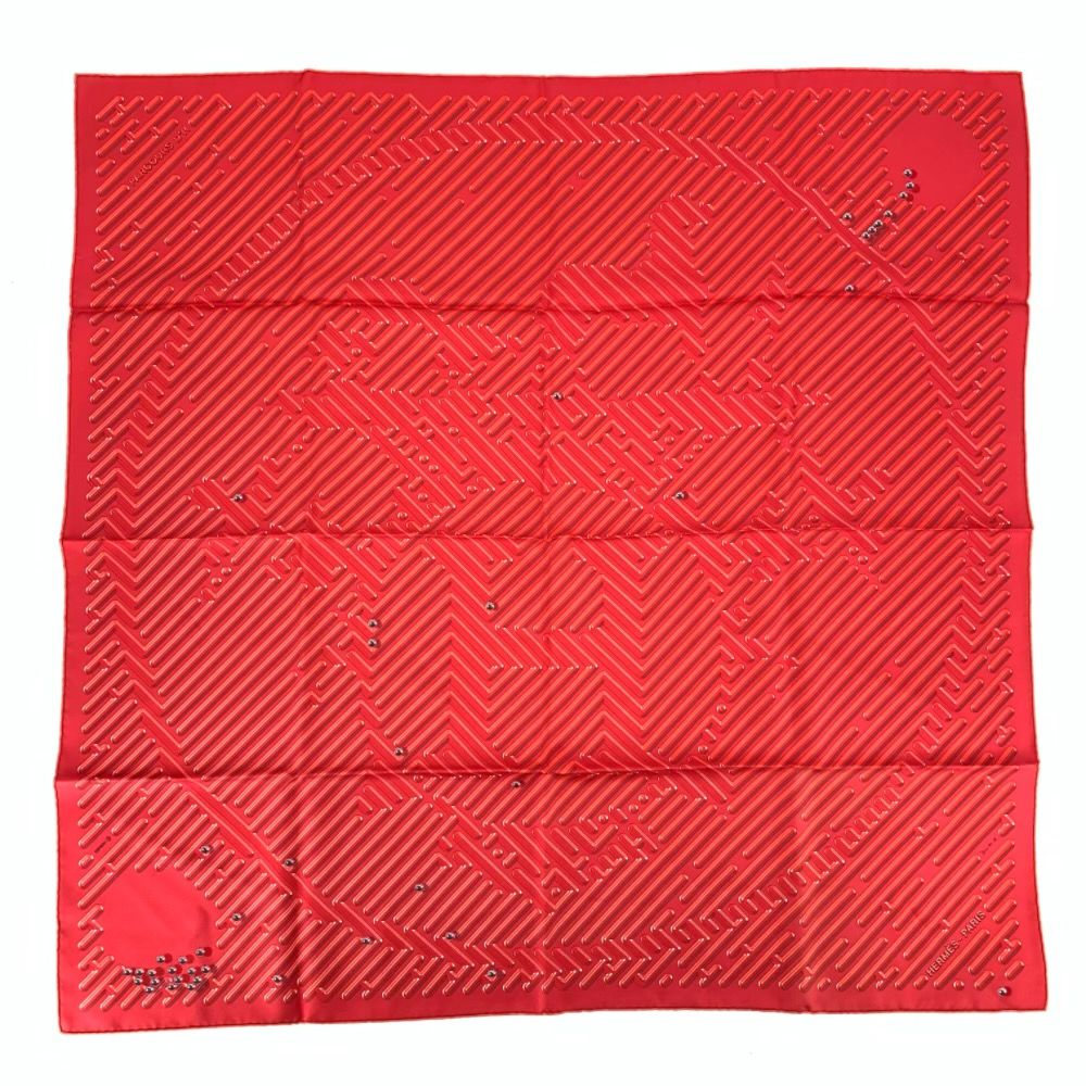 HERMES エルメス カレ90 Hの迷宮 PARCOURS D’H 美品 極美品 エルメス HERMES シルクスカーフ カレ90 PARCOURS D'H の迷宮