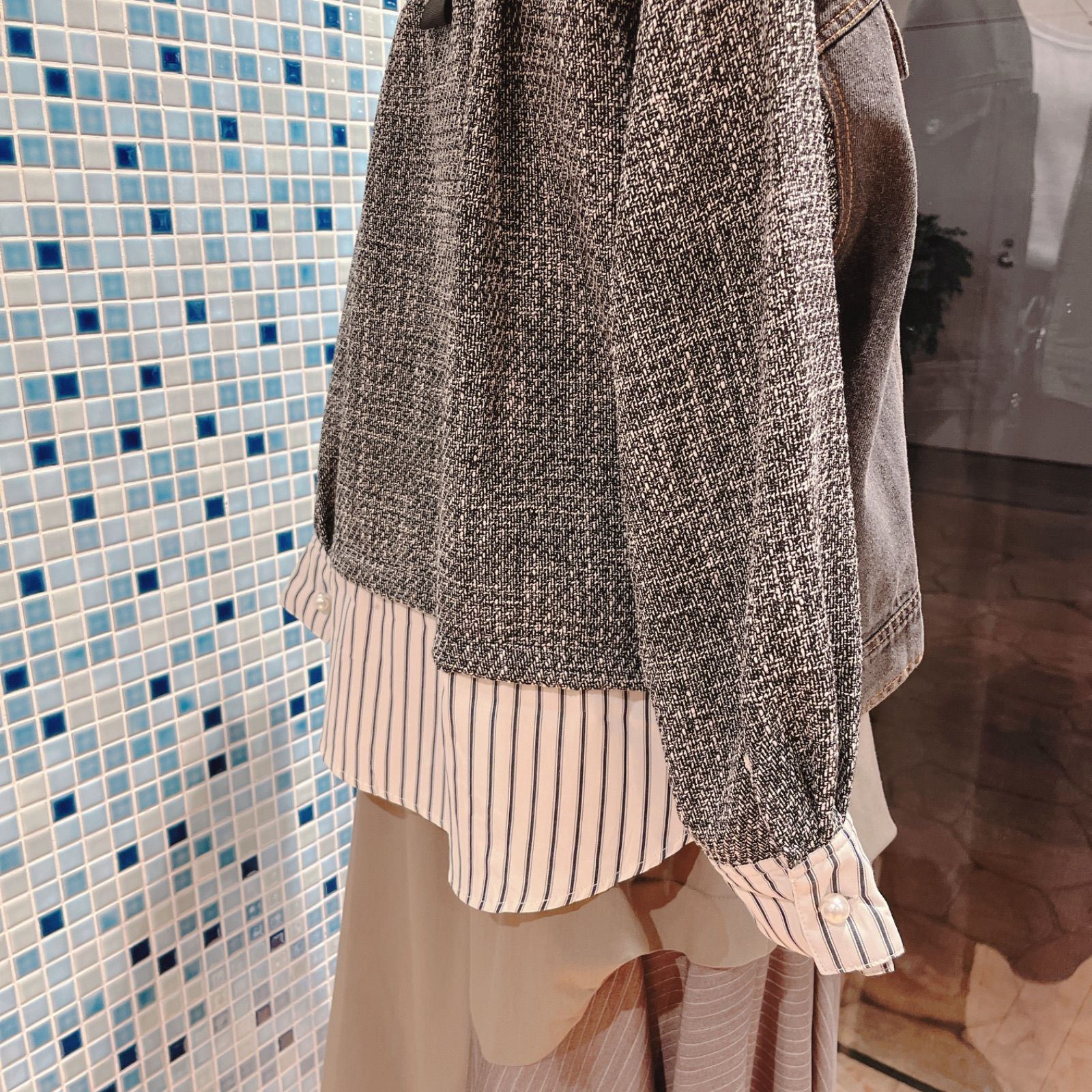 デニム×ツイード