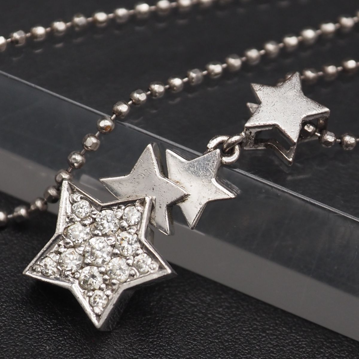 A562 ダイヤモンド風 SV925 GD刻印 ペンダント ネックレス