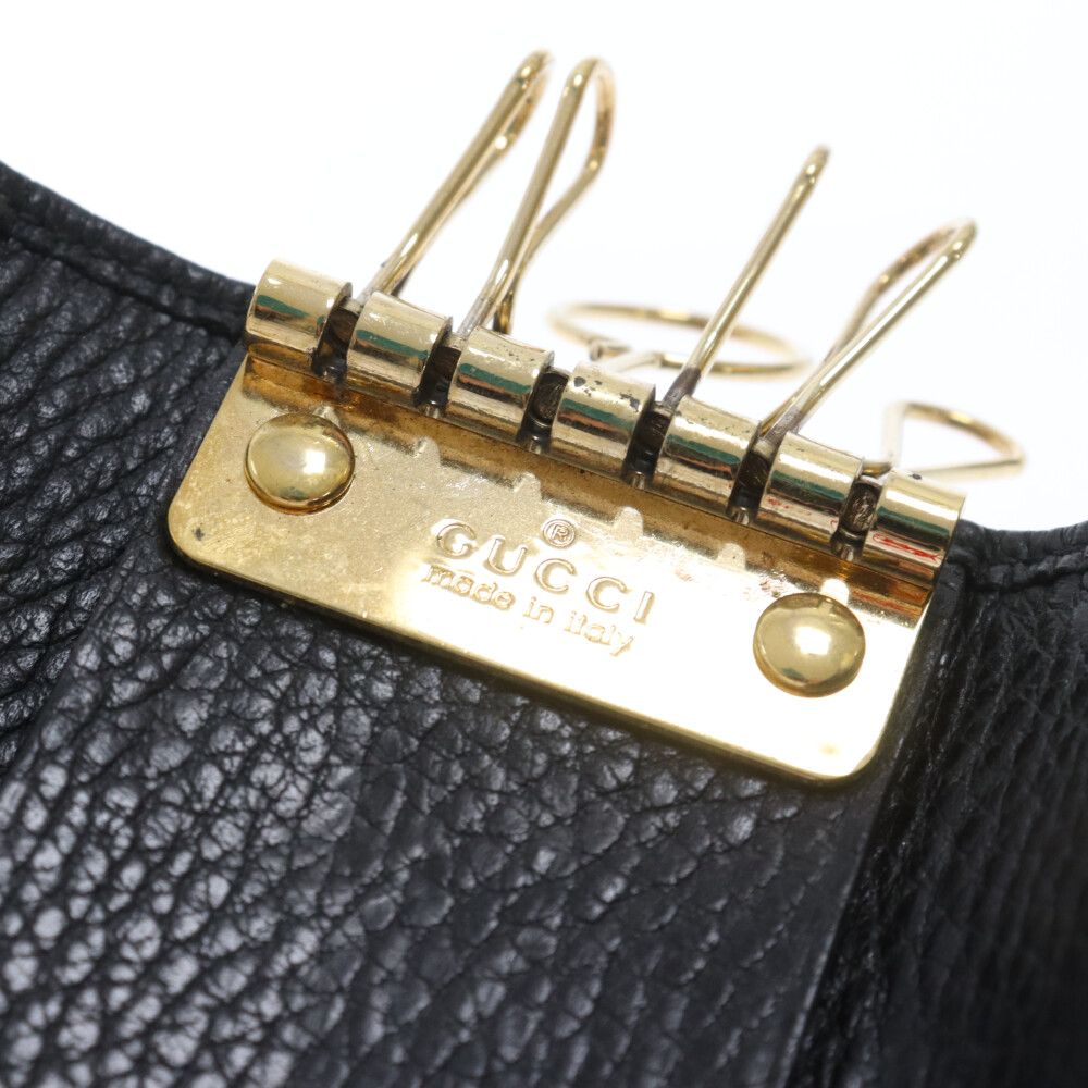 美品✨GUCCI マーモント　レザーキーケース　2149 ブラック　メンズ GUCCI グッチ キーケース メンズ レディース GGマーモント
