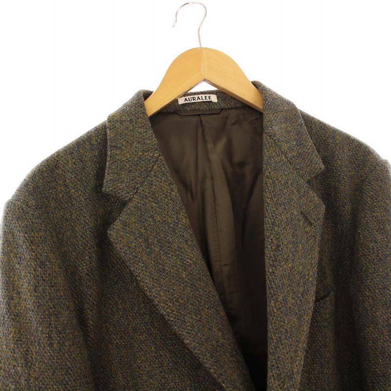 ブリティッシュ ウール ツーイド オーバー ジャケット　オーラリー　23aw AURALEE】BRITISH WOOL TWEED OVER JACKET / 日常に溶け込む