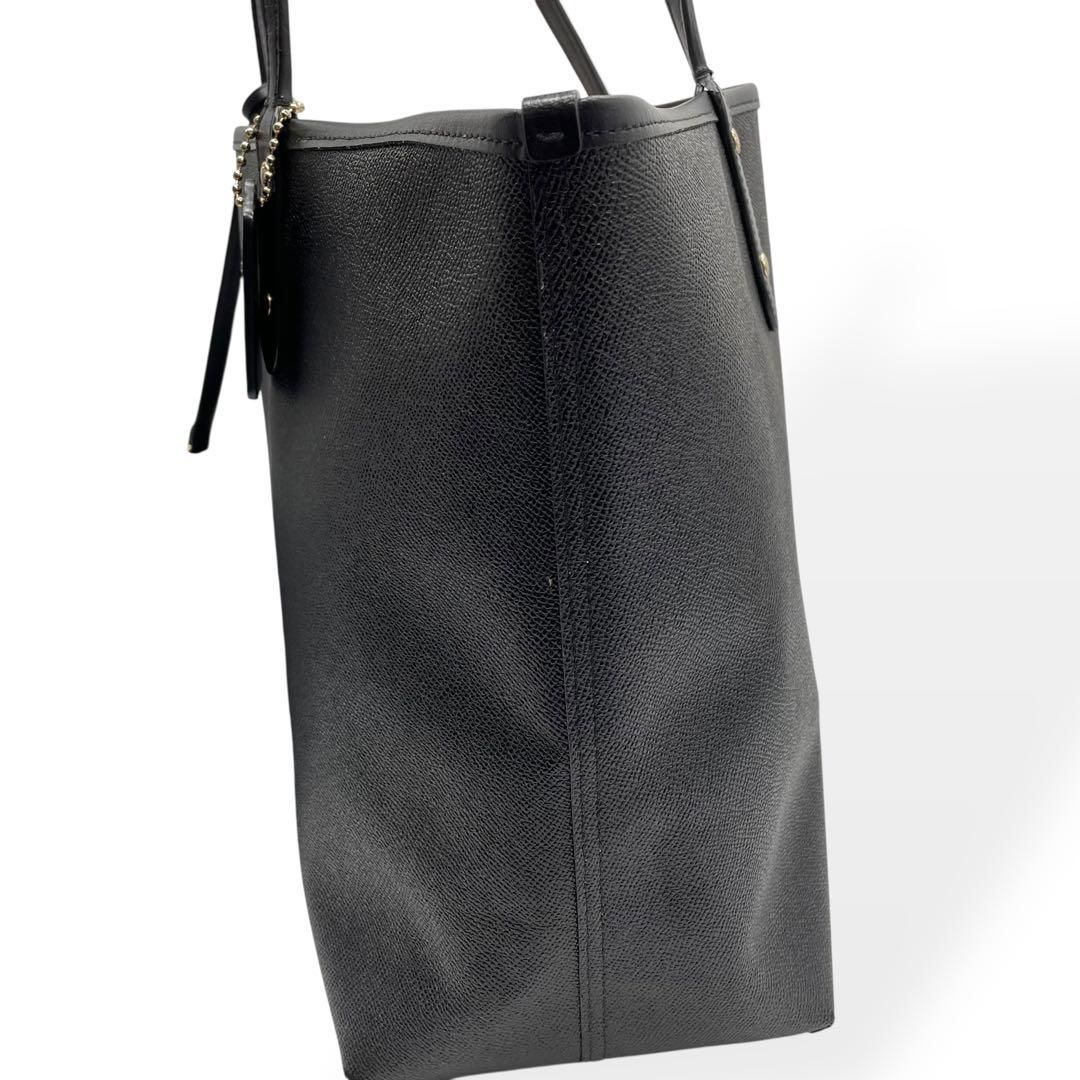美品 COACH コーチ トートバッグ リバーシブル PVC レザー
