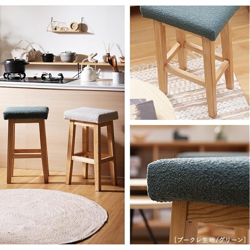 アイボリー ブークレ生地