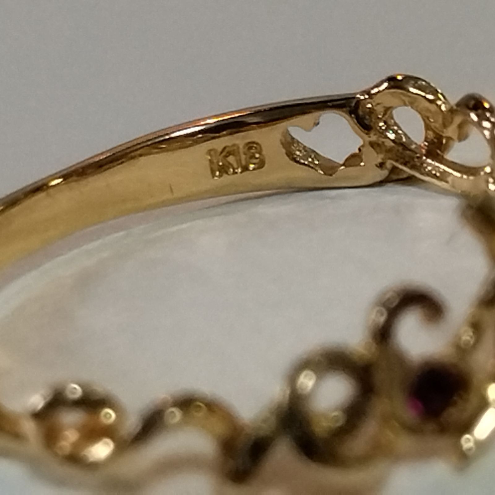 メルカリShops - 美品 証明書付き STAR JEWELRY K18 リング 指輪18k 750