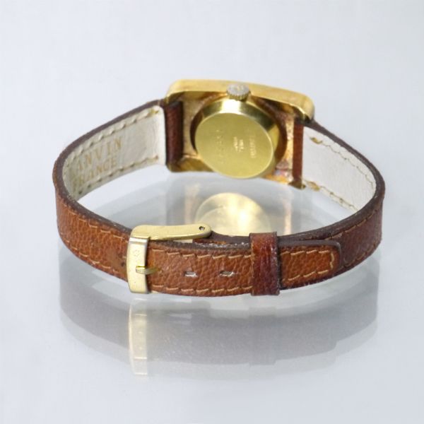 LANVIN 希少!!手巻きスクエア腕時計（茶） - メルカリ 