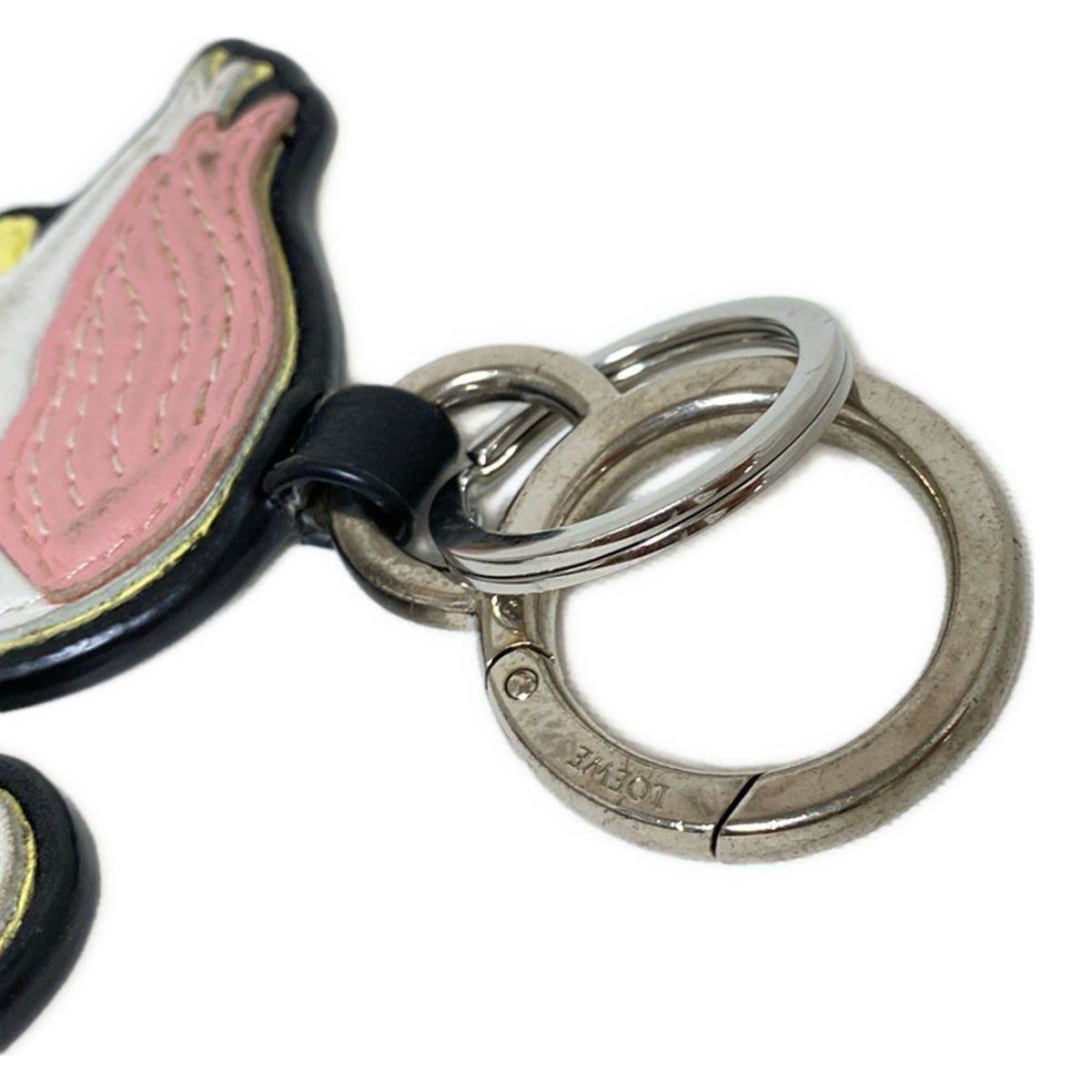 LOEWE キーホルダー LOEWE ロエベ キーホルダー ノット チャーム レザー ゴールド