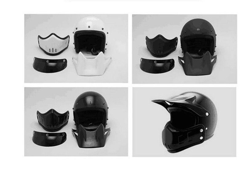 ジェットヘルメット 多機能バイクヘルメット フルフェイスヘルメットＭ