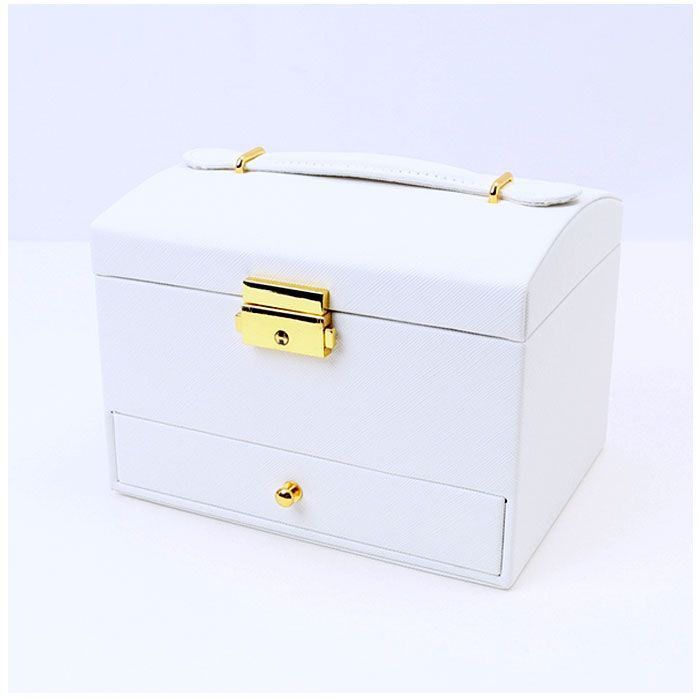 【即購入可】ミラー付き ジュエリーボックス 大容量 ☆ ジュエリーボックス 大容量 鏡付き 鍵付き pmydamai005