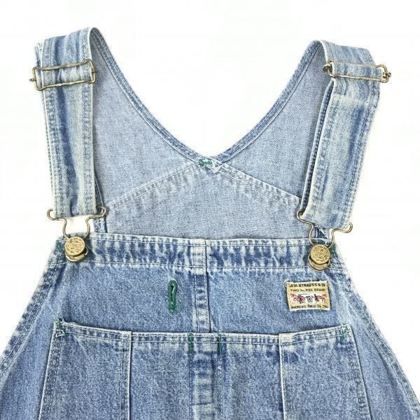 バーニー　デニムショートサロペット　2T 古着　ヴィンテージ　vintage 古着 50s USA製 Lee 山ポケ 濃紺 ヒッコリー デニム ワーク