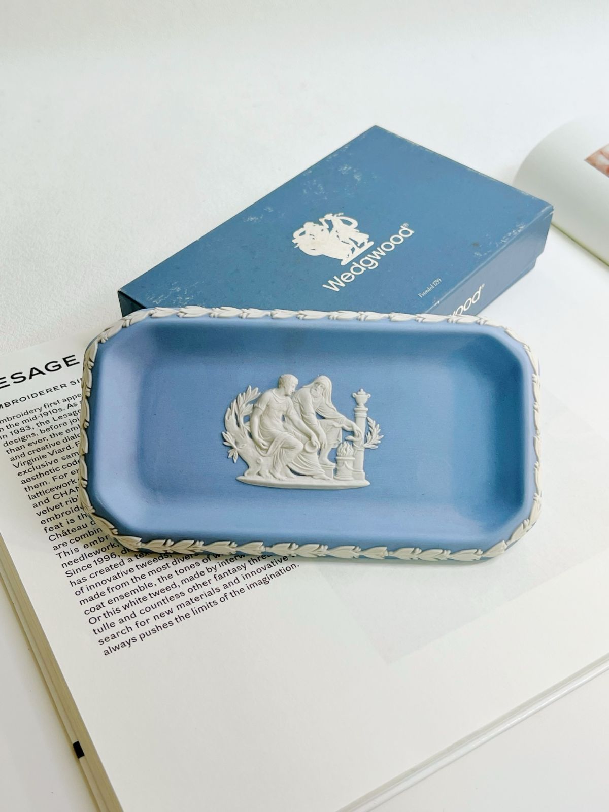 ウェッジウッド プレート 長方形 サイズ 15×8cm ボックス付き 品番 2EL81731615-005