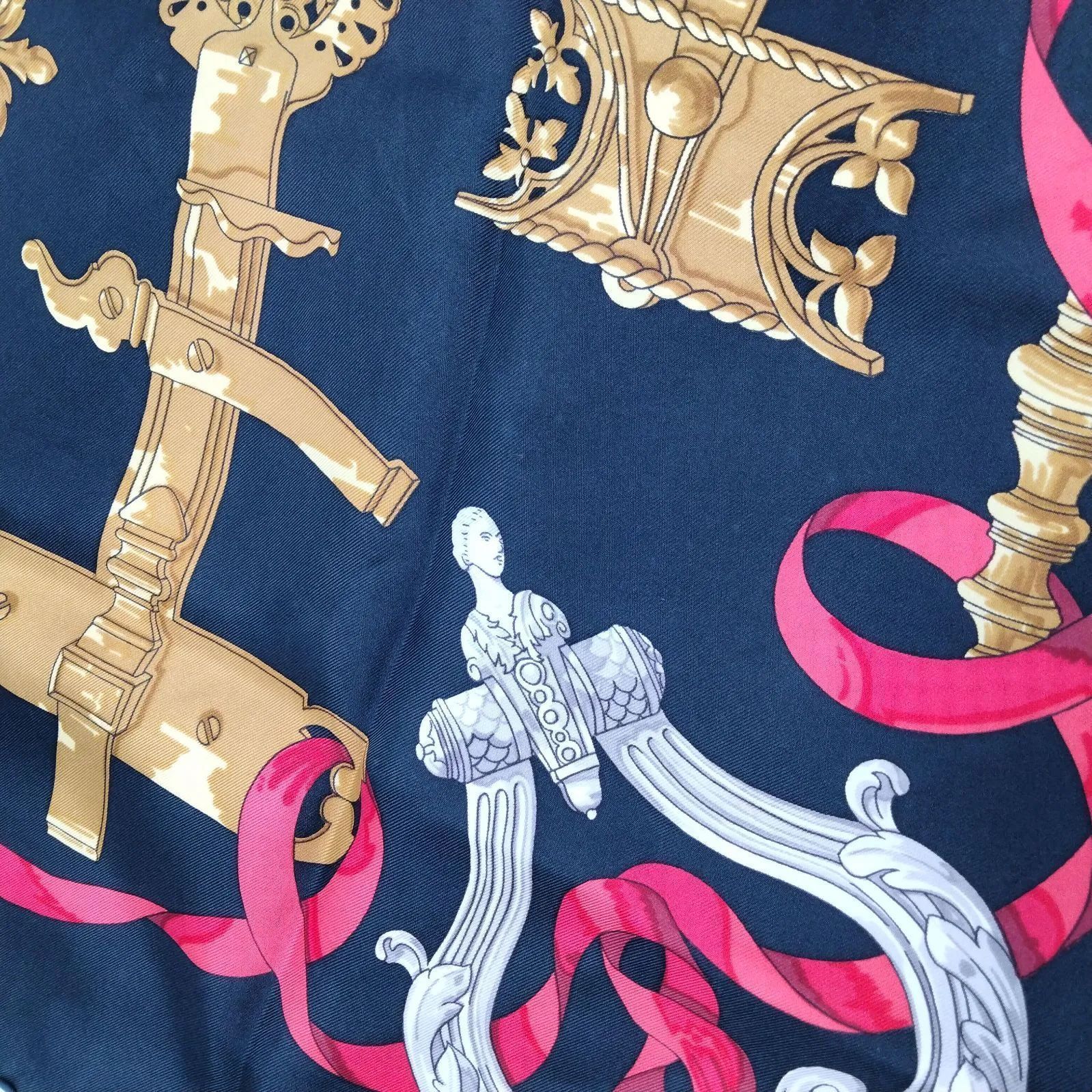✨️HERMES✨️エルメス カレ90 スカーフ シルク FERRONNERIE 鉄細工