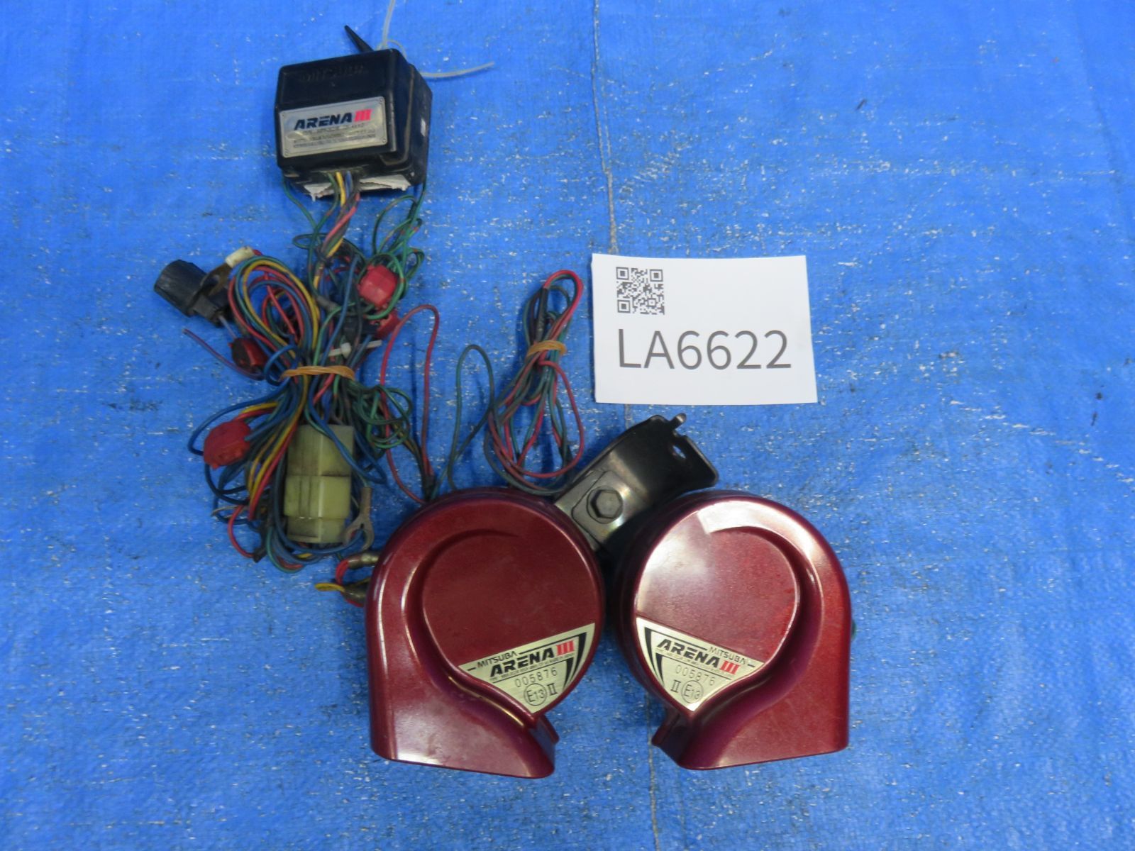 LA6622 ミツバ アリーナ ホーン 電子ホーン MITSUBA ARENAⅢ MBH-2E23R Hi 480Hz MBL-2E24R Lo 400Hz MBW-2E23R