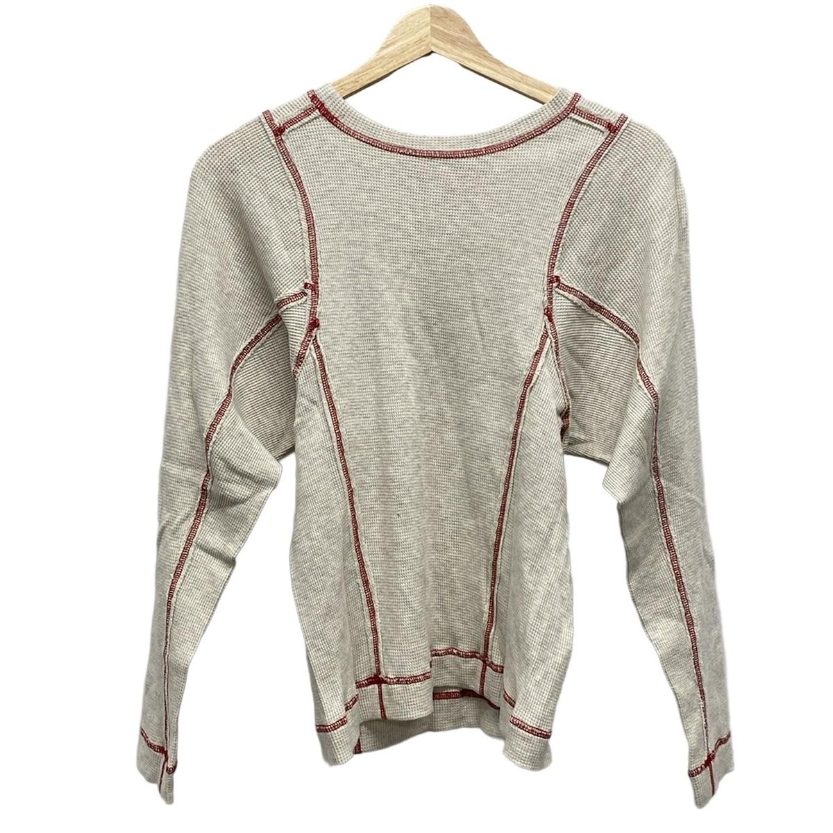 ヴィヴィアンウエストウッドレッドレーベル 長袖カットソー サイズ00 XS レディース - アイボリー×ライトグレー×レッド クルーネック