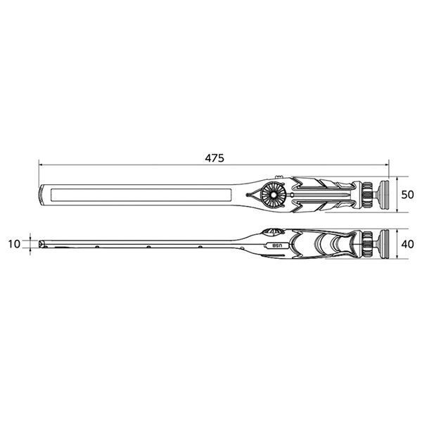 KTC 京都機械工具 充電式LEDスリムライト 900lm AL810
