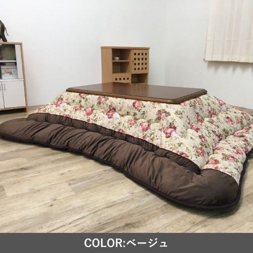 こたつ布団 掛布団 フロール ベージュ 約205×205cm 1160730020103