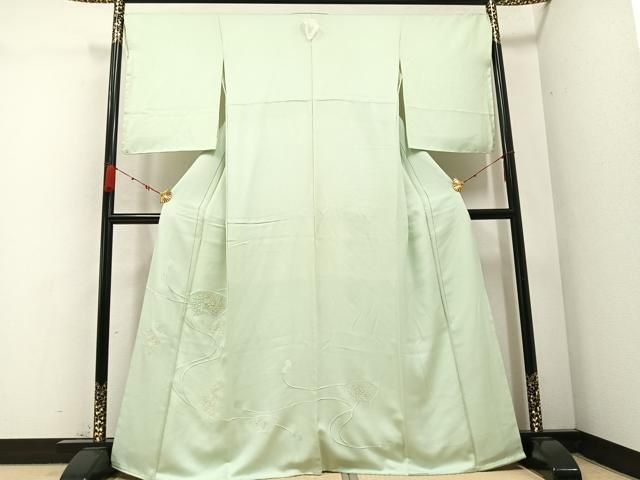 平和屋着物●豪華色留袖 中国三大刺繍 スワトウ刺繍 汕頭刺繍 地紙花文 金糸 正絹 AABC1733ph