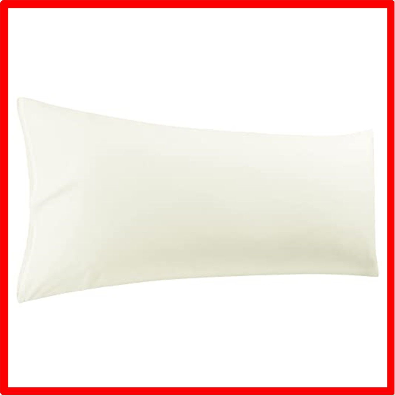 【匿名配送】 50x120cm_クリーム uxcell 枕カバー マイクロファイバー ピローケース ロング 大きい 等身大 サテン織り 防臭 しわなし ホテル品