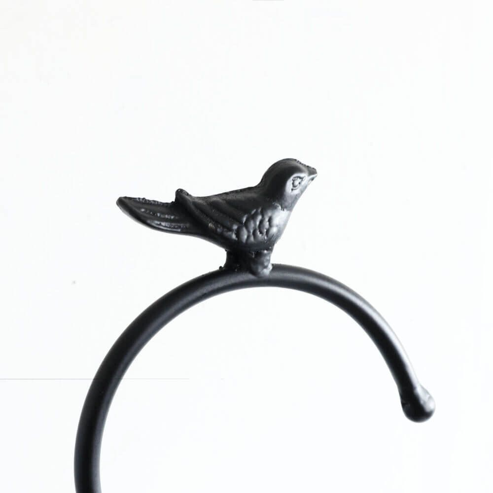 アンティーク調 アイアン傘立 アンブレラスタンド 鳥 バード ブラック