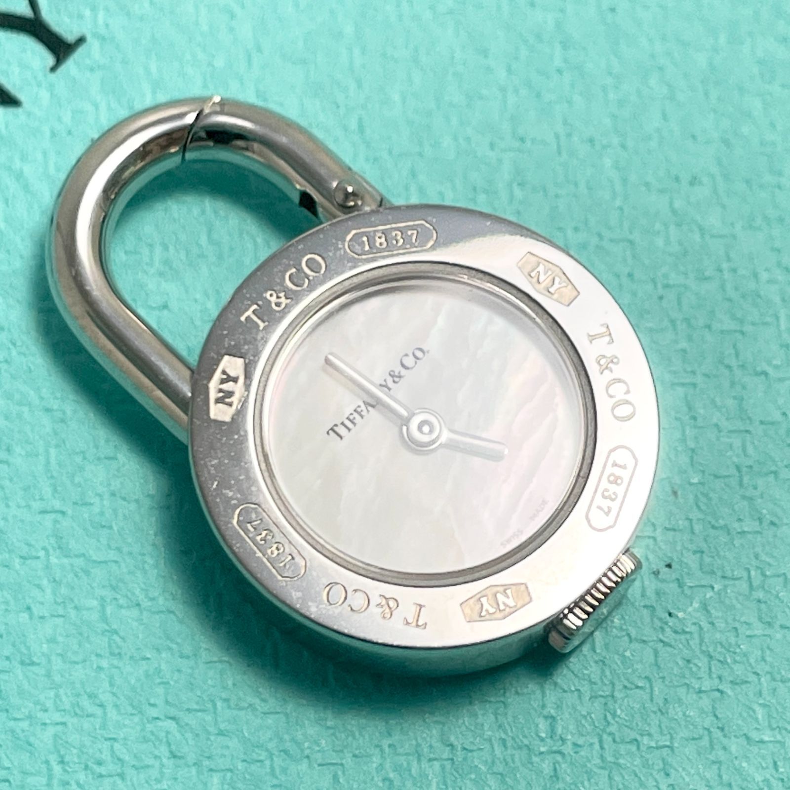 希少 美品 ティファニー ラウンド ウォッチ カデナ 南京錠 時計