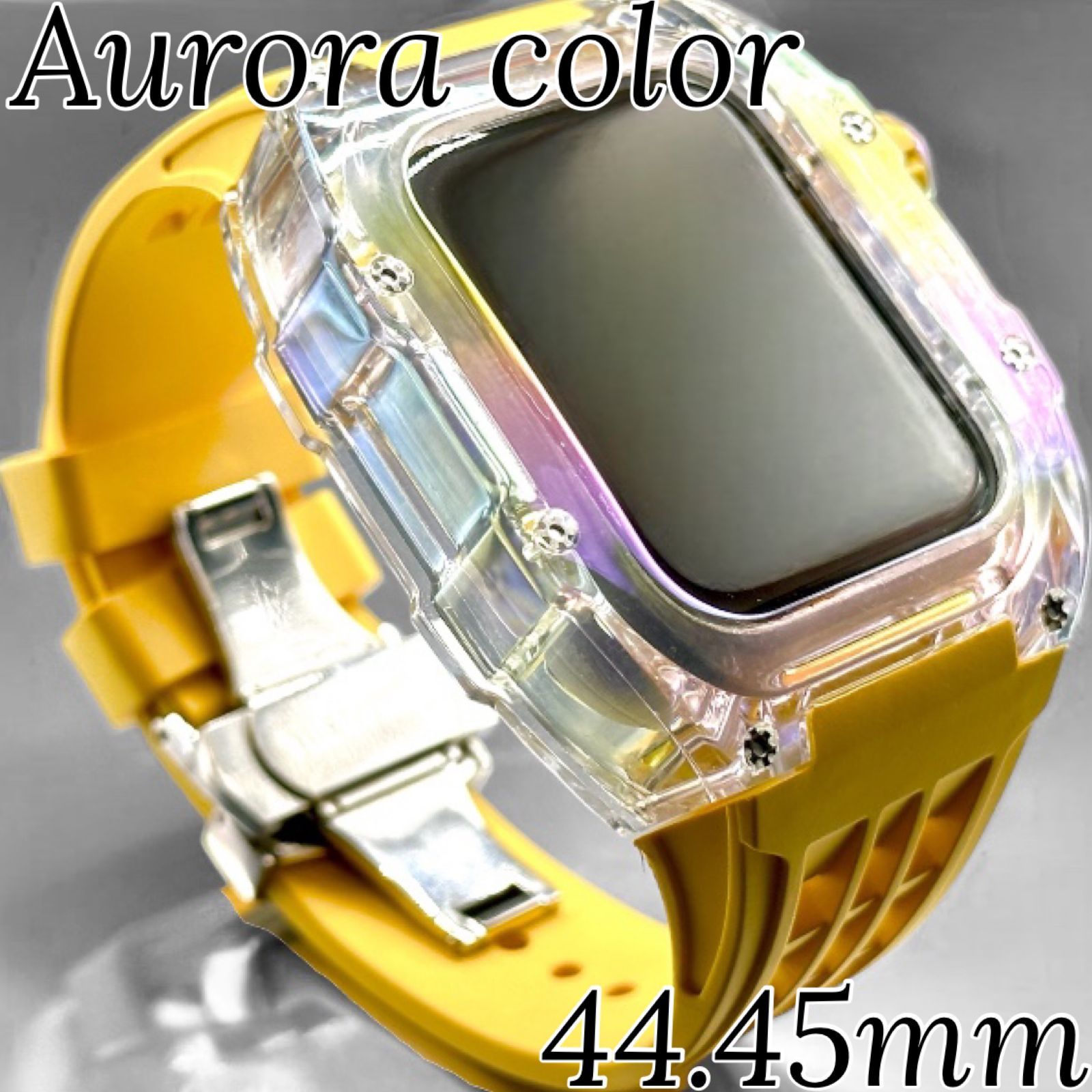 アウトレット長島 44mm☆Apple Watchバンド ラバーベルト カバー