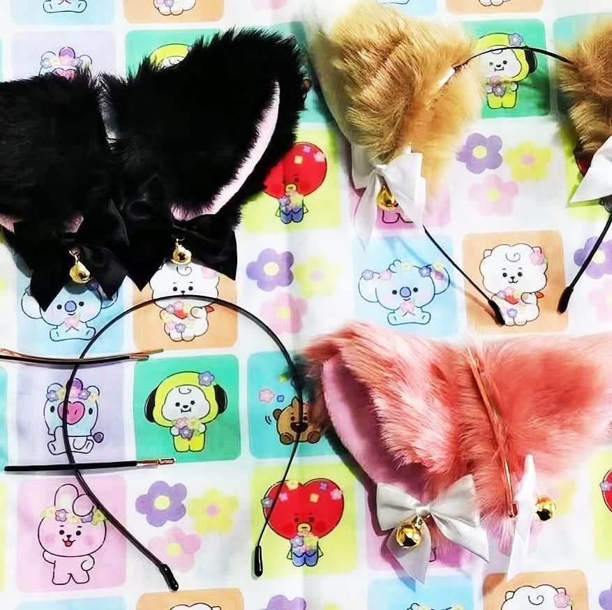 新着商品】コスプレ 狐耳 獣耳 ヘッドバンド ハロウィン 鈴付き