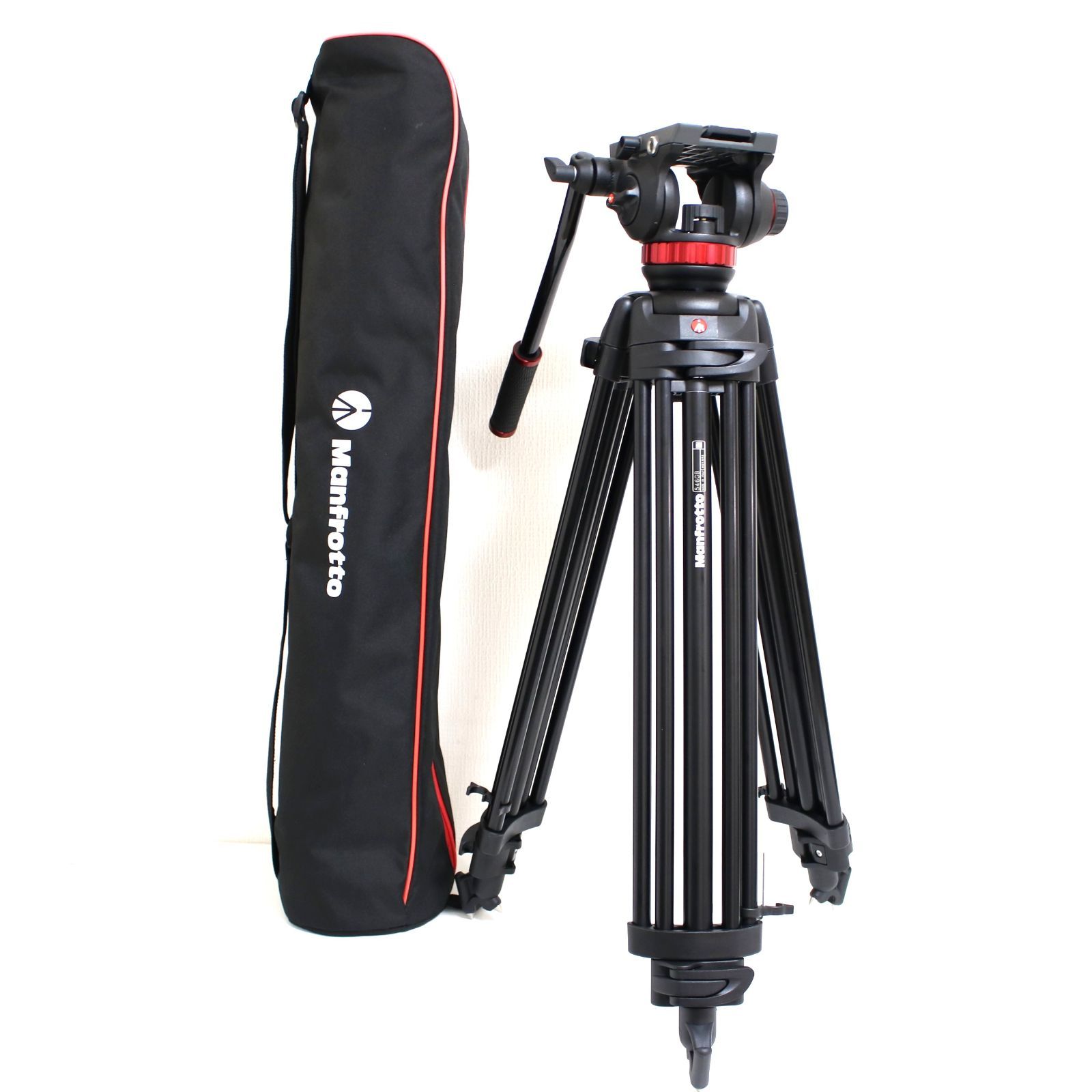 上品 Manfrotto ビデオキット MVH502A-546BK-1 ツイン3段アルミ MSタイプ