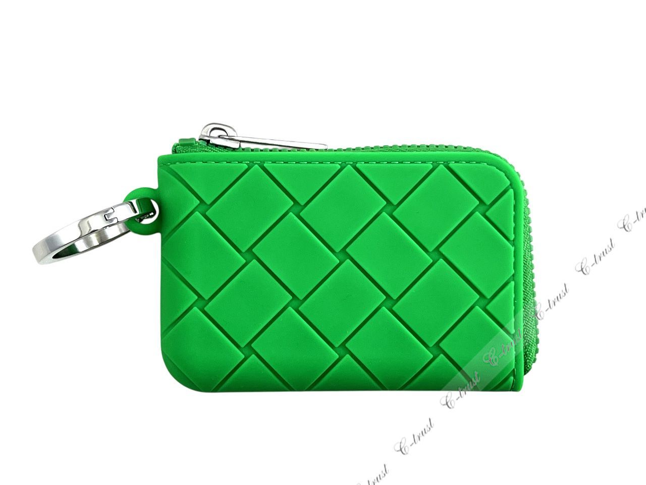 BOTTEGA VENETA ボッテガ ヴェネタ 財布 コイン ケース ジップ リング イントレ ラバー シリコン 3724 PARAKEET L885..