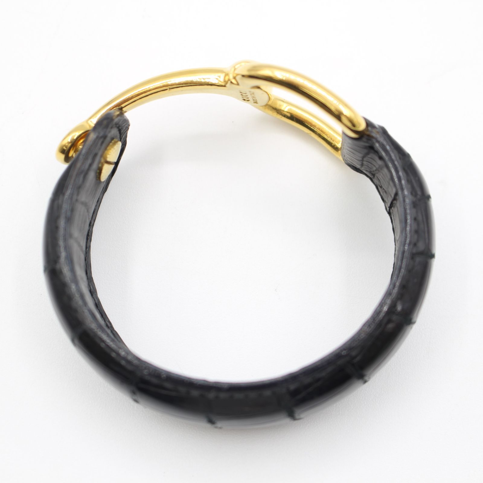 053)GUCCI ホースビット ブレスレット バングル レザー グッチ - メルカリ