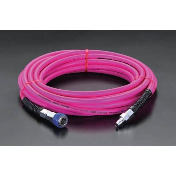 ESCO 常圧用 6.5/10.0mmx10m ウレタンホース (カプラー付) EA125BP-10 ウレタン ホース エアー工具用ホース