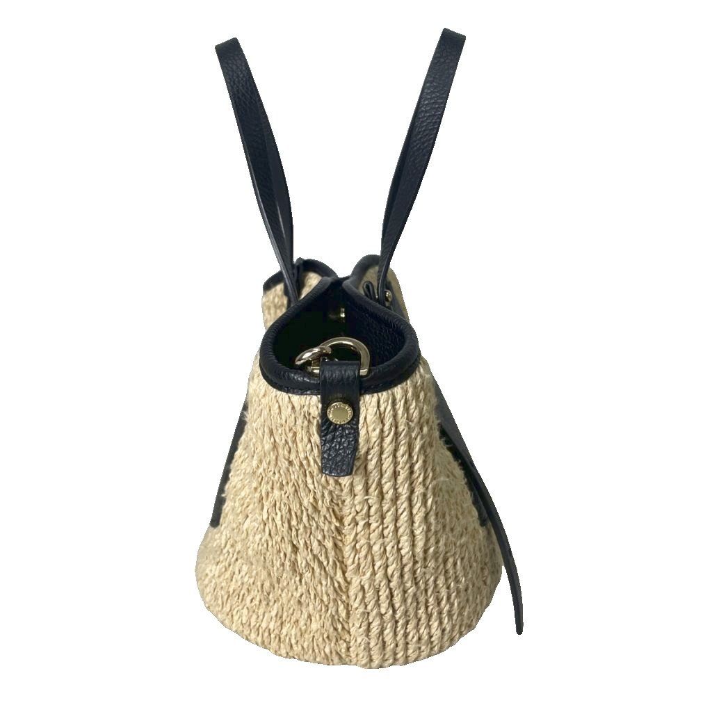 ロリステッラ loristella 2way カゴバッグ バスケット ショルダーバッグ ハンド ナチュラル 黒 ブラック DECORATOM_COM_BR