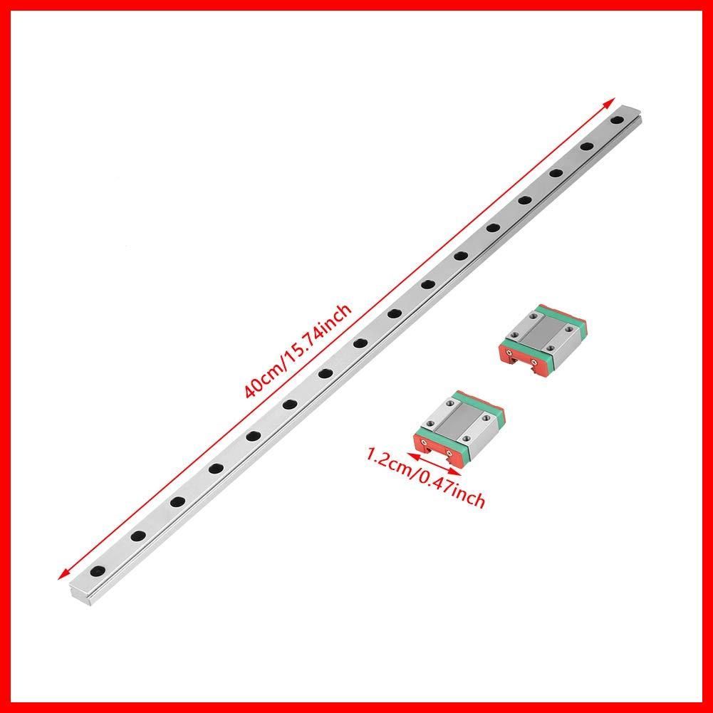 在庫処分】400mm MGN12ミニチュアリニアレールガイド12mm幅+ リニア