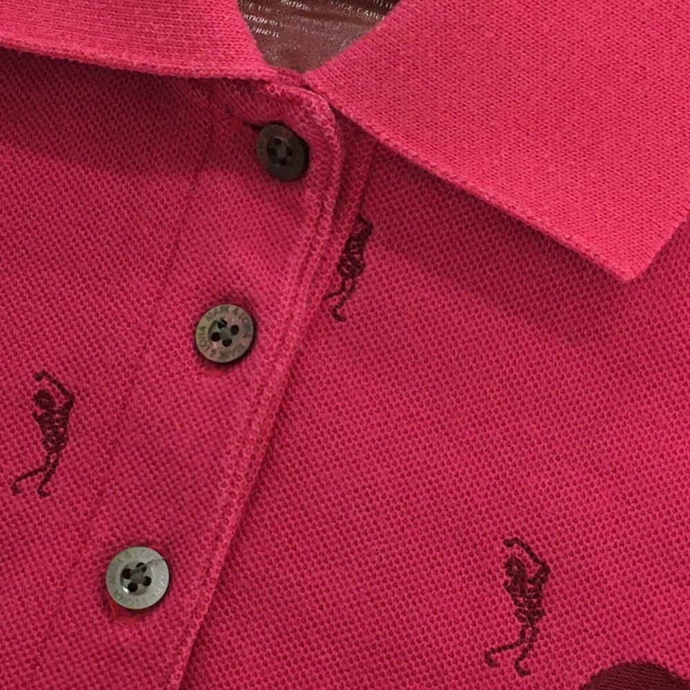 新品未使用品 MARK&LONA スカル×花柄 ポロシャツ レディース MARK&LONA - スカルパッチ 半袖 ポロシャツ | レディース ゴルフウェア