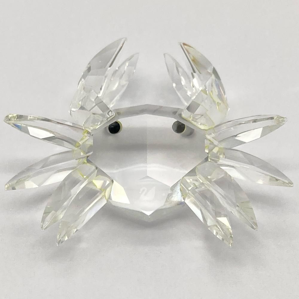 カニ　置物　アメリカ　ビンテージ スワロフスキー SWAROVSKI カニ オブジェ 置物 206481 クリア か