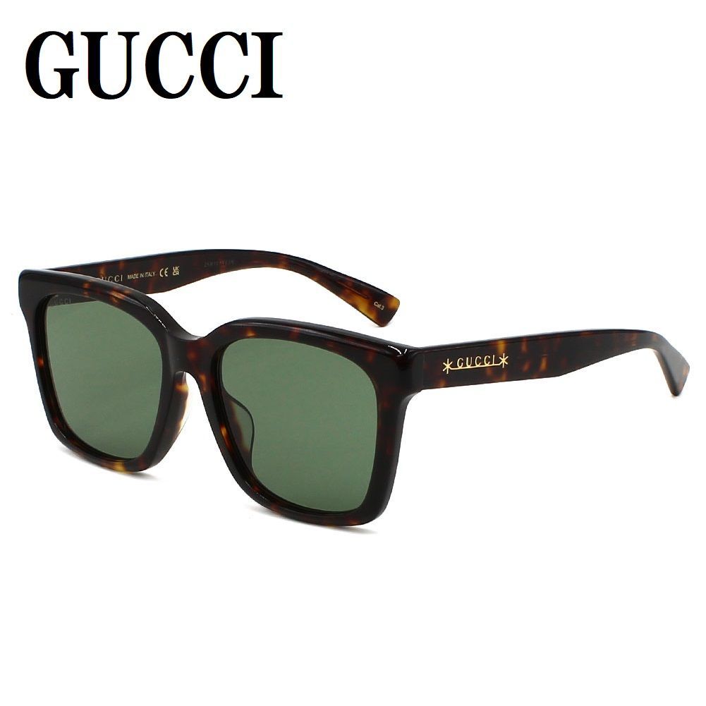 グッチ GUCCI GG1175SK 004 サングラス アジアンフィット 眼鏡 UVカット 紫外線カット メンズ レディース グリーン ハバナ