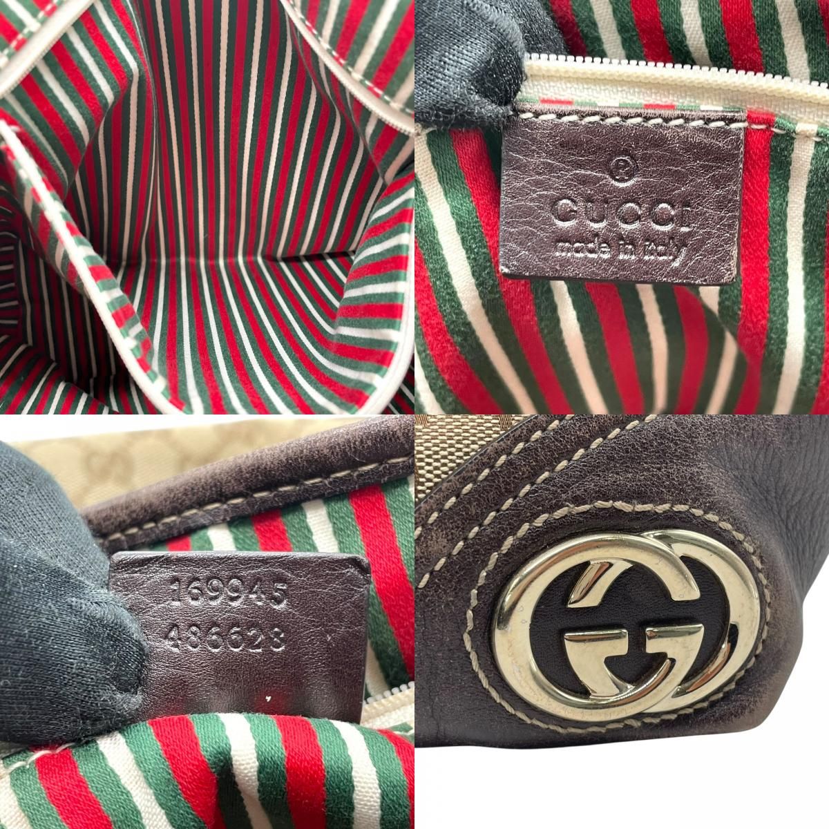 GUCCI グッチ GGキャンバス ニューブリット トートバッグ ショルダー 