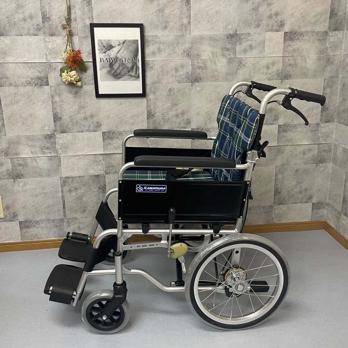 BMJ16-42SB-M カワムラサイクル 介助式 車椅子 アルミ製 中古車椅子